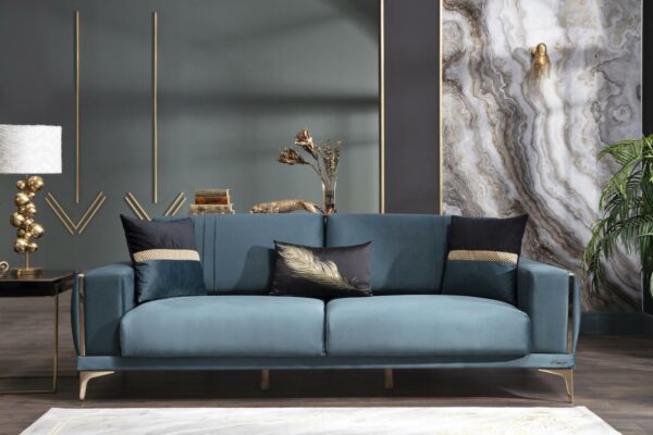 Carlino three seater napoly green